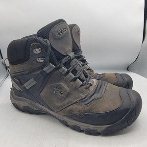 Keen Ridge Flex Mens Size 11 Brown Mid Height Waterproof Hiking Boots 1024911